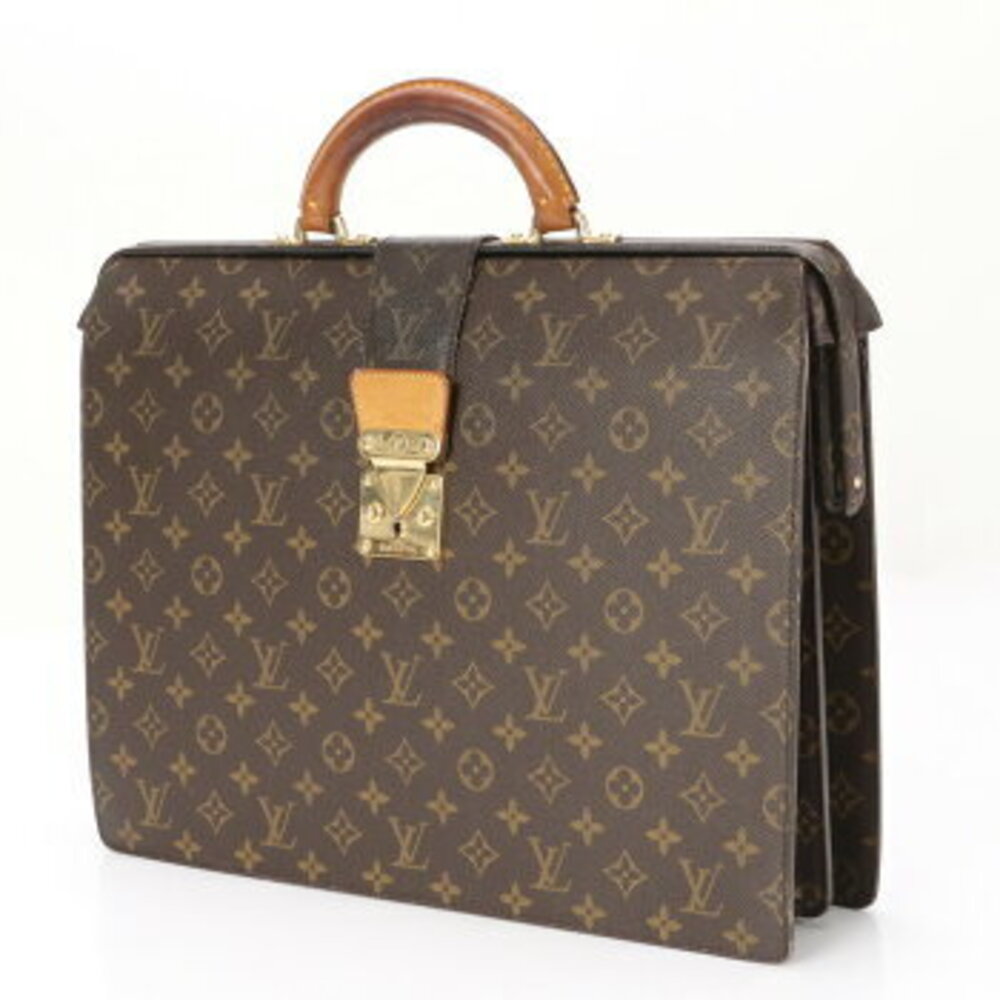 Louis Vuitton Monogram Business Bag Fermoir Serviette Briefcase